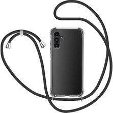 Emybox Samsung Galaxy A34 Boyun Askılı Köşe Korumalı Şeffaf Silikon Telefon Kılıfı