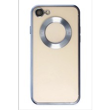 Emybox Apple Iphone 7/8 Uyumlu Logo Detaylı Lens Korumalı Renkli Şeffaf Silikon Telefon Kılıfı