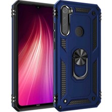 Emybox Xiaomi Redmi Note 8 Uyumlu Kılıf Tank Zırh Yüzüklü Mıknatıslı Standlı Kapak Telefon Kılıfı