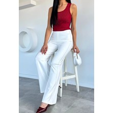 Gülseli Kadın Bel Lastikli Taş Işlemeli Likralı Pantolon P-00021329