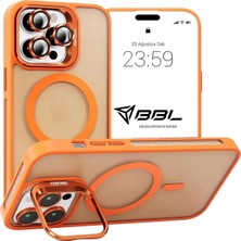 Emybox Apple Iphone 15 Pro Kamera Korumalı Stantlı Magsafe Destekli Lens Koruyucu Hediye Telefon Kılıf