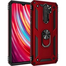 Emybox Xiaomi Redmi Note 8 Pro Uyumlu Kılıf Vega Tank Zırh Yüzüklü Mıknatıslı Standlı Kapak Telefon Kılıfı