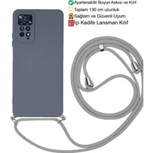 Emybox Xiaomi Redmi Note 11 / 11S Telefon Kılıfı - Boyun Askılı Lansman Içi Kadife Yumuşak Silikon