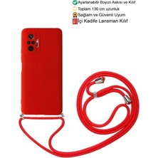 Emybox Xiaomi Redmi Note 10 Pro Telefon Kılıfı - Boyun Askılı Lansman Içi Kadife Yumuşak Silikon