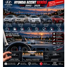 Bowie Hyundai accent/accent era/Blue 2002-2026 modeller için head up display hayalet gösterge ekranı ön cam hız göstergesi