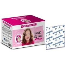Kurmed Optik Kız Çocuk Göz Kapama Bandı 100 Adet Tekli Paketli Kolay Kullanım ve Hipoalerjenik Yapışkan