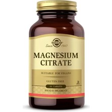 Solgar Magnesium Citrate 200 mg 60 Tablet Vegan Dostu Gıda Takviyesi