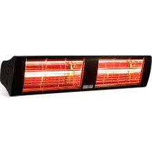 Goldsun Supra 4000 Watt Kumandasız Siyah Renk Elektrikli Infrared Isıtıcı IP55 Suya Dayanıklı Dış Ortam Isıtıcısı