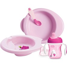 Chicco 4 Parça Beslenme Seti +6 Ay - Kız
