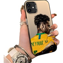 HONTINGA iPhone 12 Mini ile Uyumlu Kılıf Silikon Kenar Sert Arka Kamera Koruyucu Basitlik Anti Düşme Kamera Sevgili Çift Kılıf Neymar Desen Couple Telefon Kılıfı K1-1808