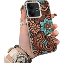 HONTINGA Vivo V60 Lite 5g ile Uyumlu Kılıf Silikon Kenar Sert Arka Kamera Koruyucu Basitlik Anti Düşme Kamera Sevgili Çift Kılıf Retro Desen Couple Telefon Kılıfı K1-1811