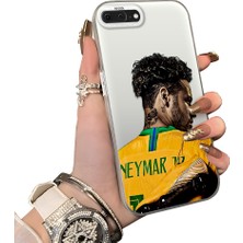 HONTINGA iPhone 8 Plus ile Uyumlu Kılıf Silikon Kenar Sert Arka Kamera Koruyucu Basitlik Anti Düşme Kamera Sevgili Çift Kılıf Neymar Desen Couple Telefon Kılıfı K1-1808
