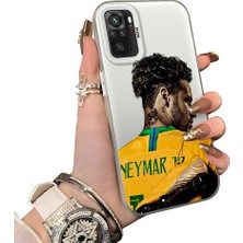 HONTINGA Xiaomi Redmi Note 10 ile Uyumlu Kılıf Silikon Kenar Sert Arka Kamera Koruyucu Basitlik Anti Düşme Kamera Sevgili Çift Kılıf Neymar Desen Couple Telefon Kılıfı K1-1808