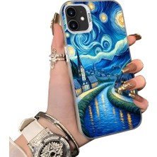 HONTINGA iPhone 12 Mini ile Uyumlu Kılıf Silikon Kenar Sert Arka Kamera Koruyucu Basitlik Anti Düşme Kamera Sevgili Çift Kılıf Çizgi Roman Desen Couple Telefon Kılıfı K1-1810