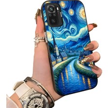 HONTINGA Xiaomi Redmi Note 10 ile Uyumlu Kılıf Silikon Kenar Sert Arka Kamera Koruyucu Basitlik Anti Düşme Kamera Sevgili Çift Kılıf Çizgi Roman Desen Couple Telefon Kılıfı K1-1810