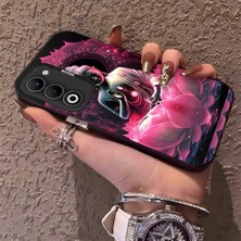 HONTINGA Oppo A5 5g ile Uyumlu Kılıf Silikon Kenar Sert Arka Kamera Koruyucu Basitlik Anti Düşme Kamera Sevgili Çift Kılıf Yaratıcı Desen Couple Telefon Kılıfı K1-1814