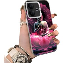 HONTINGA Vivo V60 Lite 5g ile Uyumlu Kılıf Silikon Kenar Sert Arka Kamera Koruyucu Basitlik Anti Düşme Kamera Sevgili Çift Kılıf Yaratıcı Desen Couple Telefon Kılıfı K1-1814