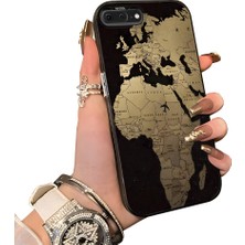 HONTINGA iPhone 8 Plus ile Uyumlu Kılıf Silikon Kenar Sert Arka Kamera Koruyucu Basitlik Anti Düşme Kamera Sevgili Çift Kılıf Uçak Desen Couple Telefon Kılıfı K1-1813
