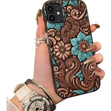 HONTINGA iPhone 12 Mini ile Uyumlu Kılıf Silikon Kenar Sert Arka Kamera Koruyucu Basitlik Anti Düşme Kamera Sevgili Çift Kılıf Retro Desen Couple Telefon Kılıfı K1-1811