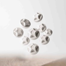 Crafted Pulsar Toptan Yıldız Motifli Dekoratif Alçı Obje (9 Adet) - Boyanabilir Hobi ve Sanat Alçısı - Süsleme ve Raf Dekoru