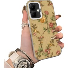 HONTINGA Infinix Smart 10 ile Uyumlu Kılıf Silikon Kenar Sert Arka Kamera Koruyucu Basitlik Anti Düşme Kamera Sevgili Çift Kılıf Çiçekli Desen Couple Telefon Kılıfı K1-1816