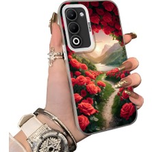 HONTINGA Oppo A5 5g ile Uyumlu Kılıf Silikon Kenar Sert Arka Kamera Koruyucu Basitlik Anti Düşme Kamera Sevgili Çift Kılıf Çiçekli Desen Couple Telefon Kılıfı K1-1815