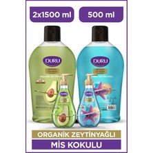 Duru Organik Zeytinyağlı Avokado & Okyanus Sıvı Sabun Seti 2x1,5 Lt - 2X500 ml