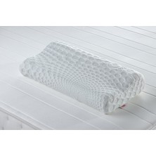 İşbir Yatak Viscogold 70 Beyaz Boyun Destekli Ortopedik Visco Yastık 30 x 70 cm Visko Elastik Dolgu