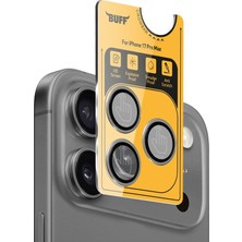 Buff iPhone 17 Pro Max Metal Kamera Lens Koruyucu - Gri