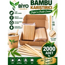 Biyo Kullan At Bambu Karıştırıcı 11CM&2000 Adet