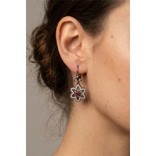 Petek Aksesuar Antik Eskitme Taşlı Yıldız Küpe 3,5 Cm.