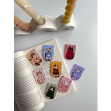 Tiny Stories TR Sonbahar  Kedi Temalı Kavisli Kitap Ayracı- 8 Adet