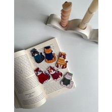 Tiny Stories TR Mıknatıslı Kitap Ayracı - Sonbahar Kedi Temalı-1/ 6 Adet
