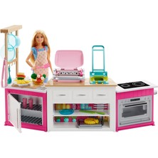 Barbie'nin Mutfak Dünyası Oyun Seti Kız Çocuklar İçin 3+ Yaş Eğlenceli Aksesuarlarla
