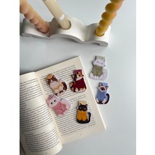 Tiny Stories TR Mıknatıslı Kitap Ayracı - Sonbahar Kedi Temalı-2/6 Adet