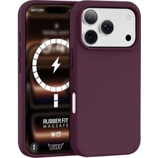Buff iPhone 18 Pro Max/17 Pro Max Magsafe Rubber Fit Kılıf - Koyu Vişne