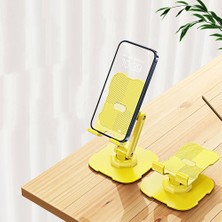 Teknook Zore L23 Dönebilen Başlıklı Telefon ve Tablet Standı - Sarı