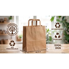 Laikas Accessory 28X16X29 Düz Saplı Kraft Çanta