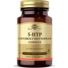 Solgar 5-HTP Bitkisel Kapsül 30 Adet - 5-Hidroksitriptofan, Valerian Kök Ekstresi ve B6 Vitamini İçeren Takviye, Amerika Menşeli