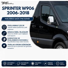 Brsplast Mercedes Sprinter W906 Uyumlu 2006-2018 Krom Ayna Kapağı 2 Parça Paslanmaz Çelik