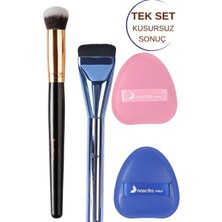 Nascita Profesyonel Oval Yapılı Kapatıcı Fırcası NASBRUSH0136 & Yüz Şekillendirme Seti - 160