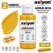 Axiyon Art Akrilik Boya 130 ml Hardal – Su Bazlı Hobi ve Dekoratif Boya