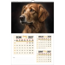Naturel Basım 2027 Köpek Duvar Takvimi 33X48 Cm-Planlamalı Model Seçeneği ile