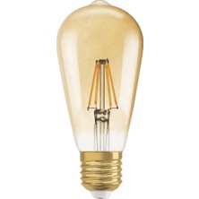 Ledolet Flament 4W 2700K ST64 LED Ampul Kırılmaz Gövde Dim Edilebilir