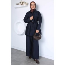 Julude Bel Lastikli Pantolon Tunik Tesettür Ikili Takım P-00023042