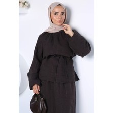 Julude Bel Bağcıklı Astarlı Tesettür Bluz P-00022977