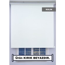 Esdeh Düz Stor Perde - Kalın Mat Stor Güneşlik Kumaş (Keten Dokulu) - Alüminyum Kasa - Eteği DİLİMSİZ/DÜZ