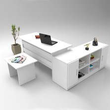 Robin Home Verona Abf Beyaz Ofis Büro Seti Çalışma Masası Takımı Modern Tasarım ve Ölçüler