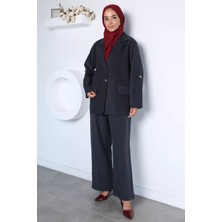 Julude Kruvaze Yaka Ceket Pantolon Tessettür Ikili Takım P-00022969