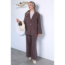 Julude Kruvaze Yaka Ceket Pantolon Tessettür Ikili Takım P-00022969